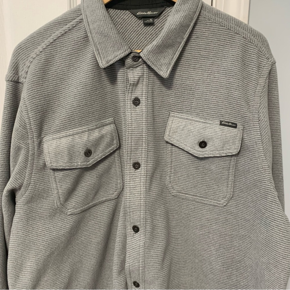 Men's Gray Button-Up Jacket Eddie Bauer - Picture 2 of 10